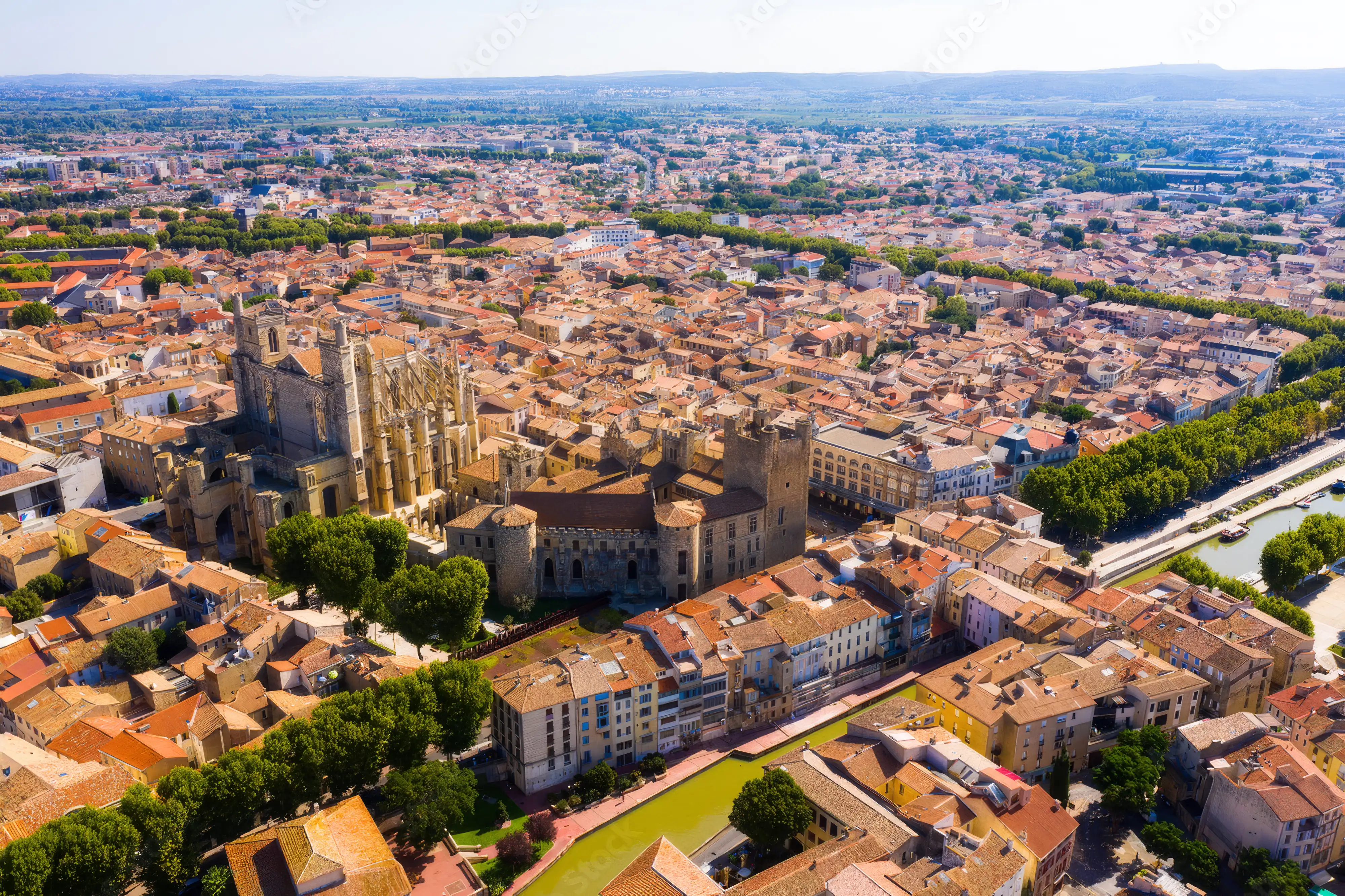 Vue de Narbonne, zone d'intervention OPENDOOR